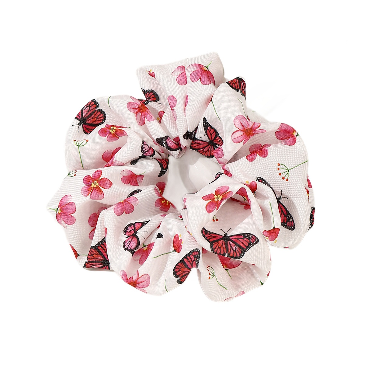 Women's Soft Polyester Hair Tie For Hairstyle Design Butterfly Print