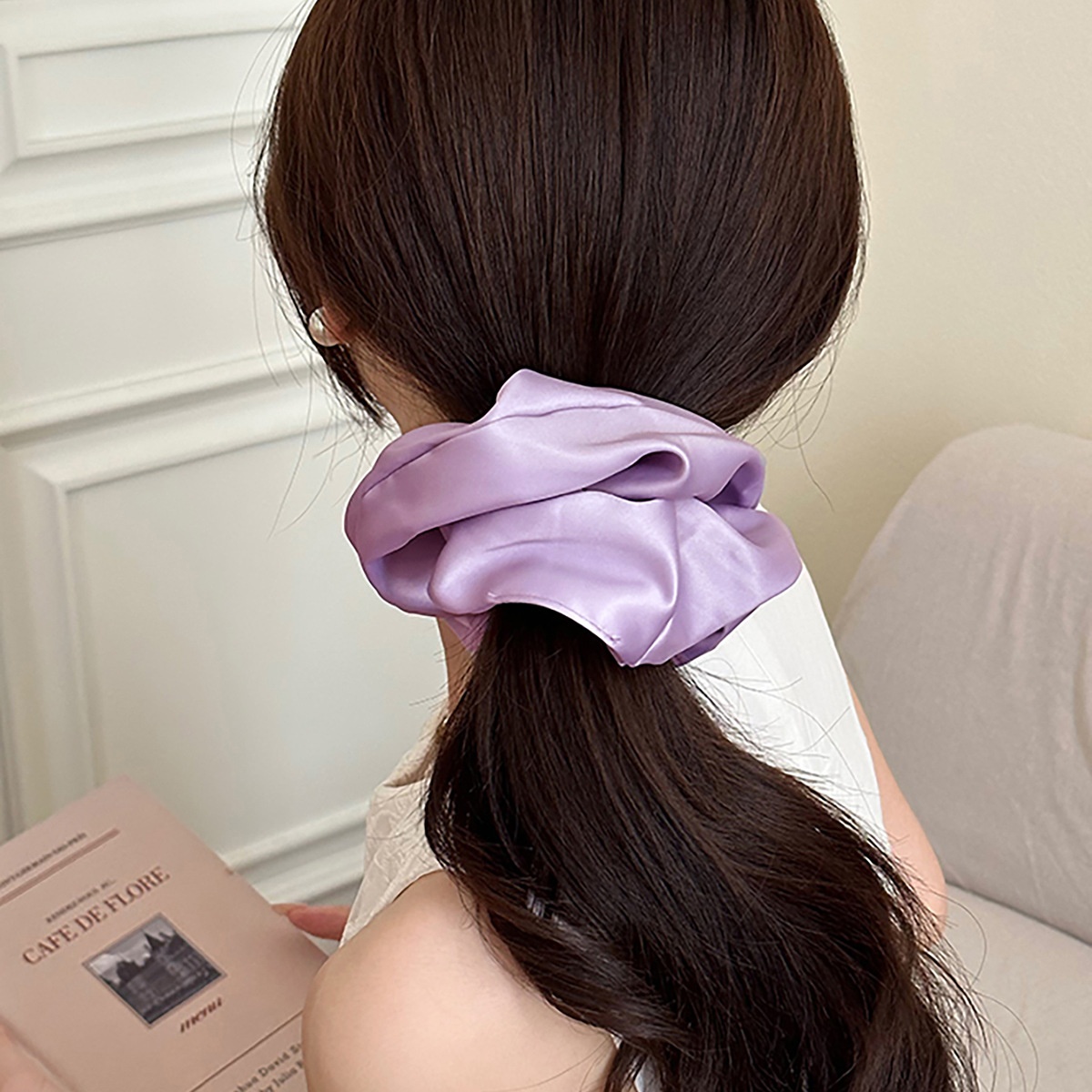Women's Cute Handmade Cloth Hair Tie For Daily Wear Solid Color