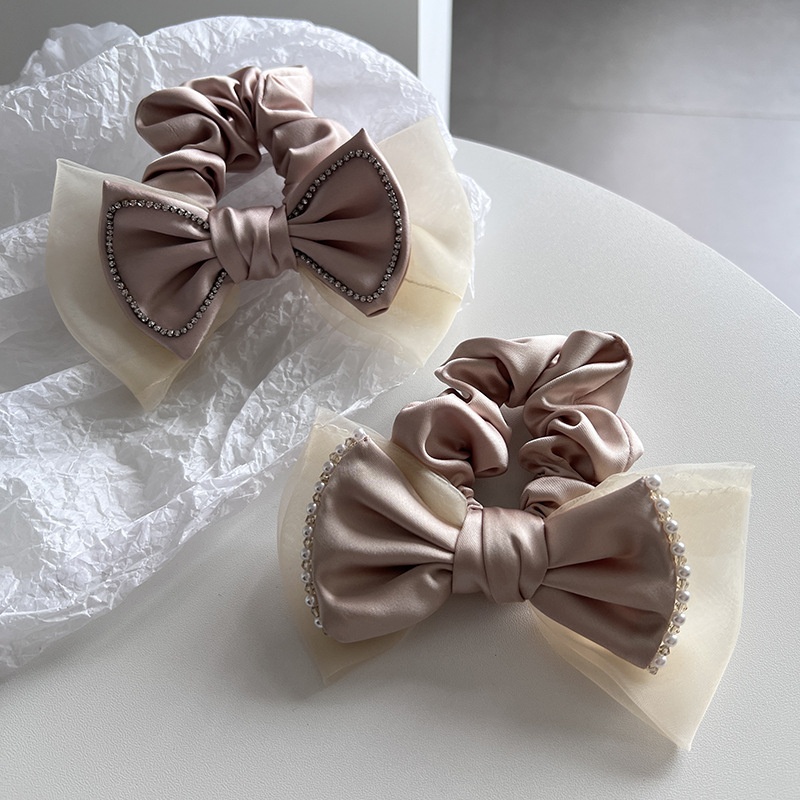 Women's Summer Weekend Lawn Cloth Hair Tie Modern Bow Knot Style