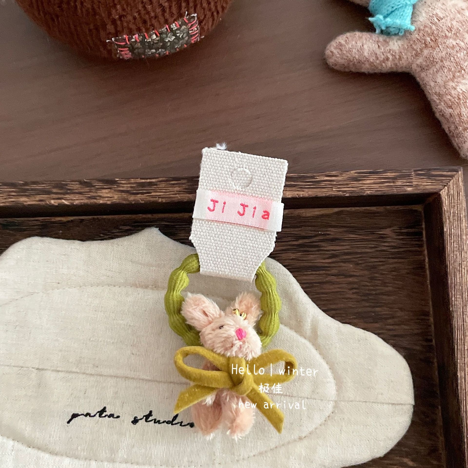 Women's Winter Plush Hair Clip & Thick Elastic Band Floral Animal Print