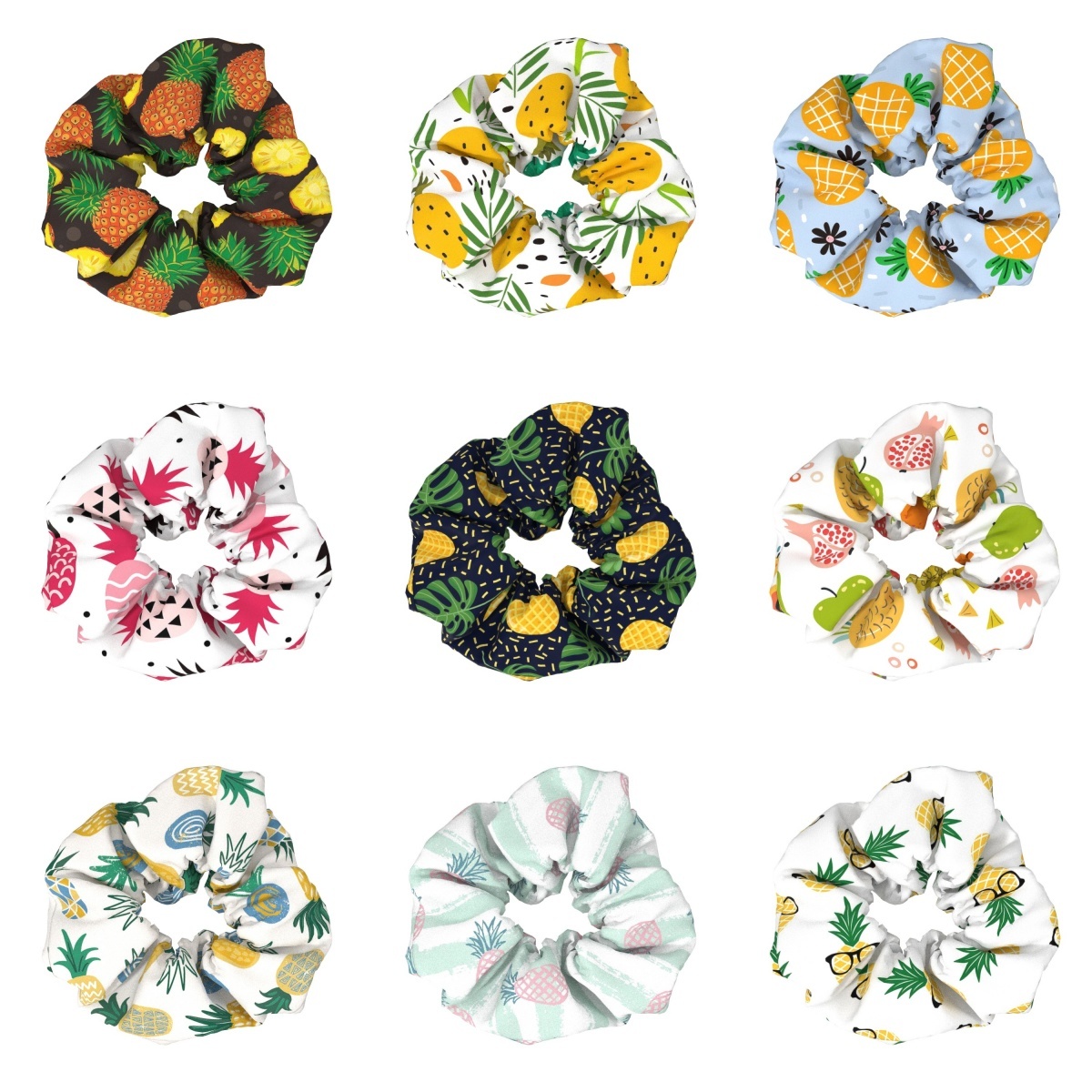 Women's Summer Fabric Hairband Daily Accessory Tropical Pineapple Print