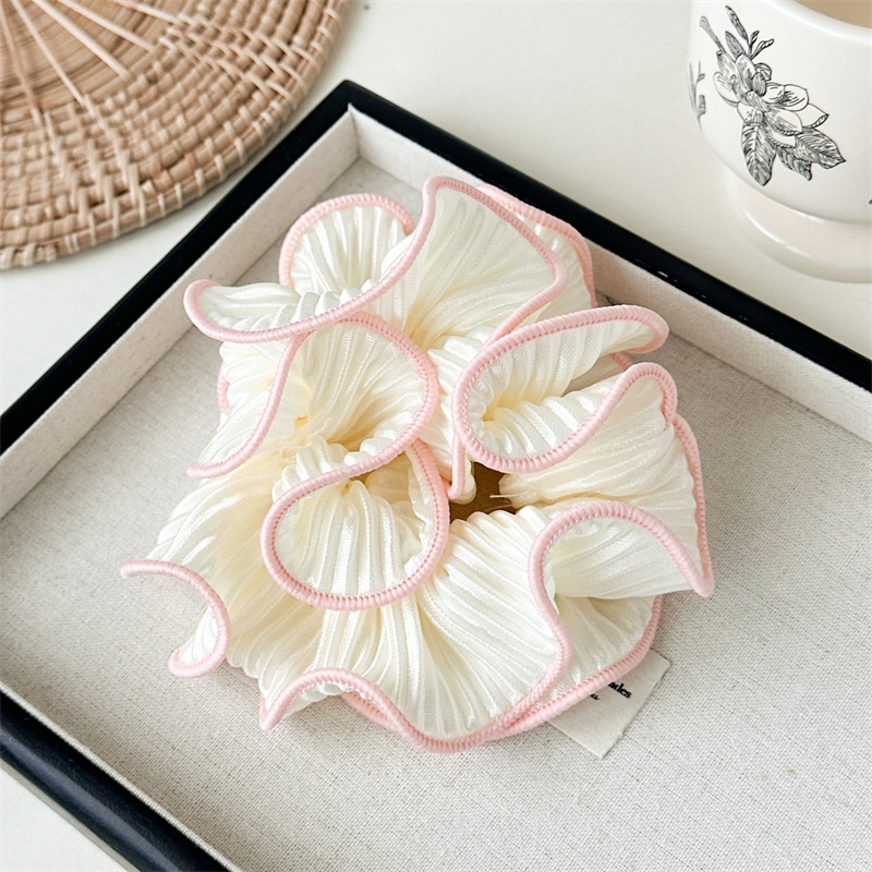 Wrinkled Wood Grain Hairband For Women, Low Bun Elastic Hairband, Multi-layer Pig Belly Hairband