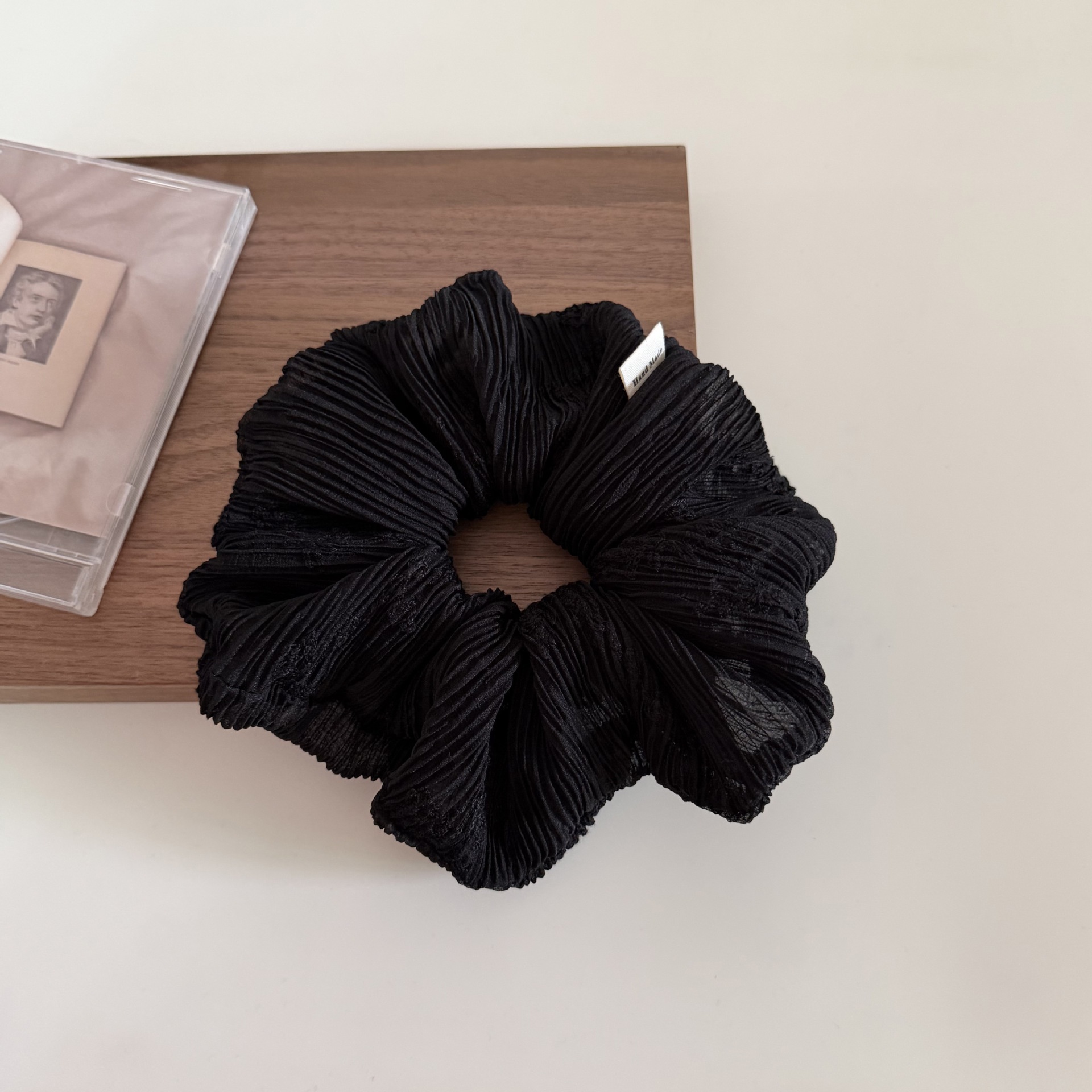 Women's Sweet Spring Cloth Hair Tie White Embroidered Ditsy Floral