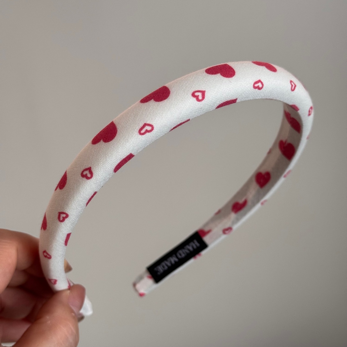 Women's Sweet Soft Cloth Spring Hair Tie Rubber Band Pink Heart Shape