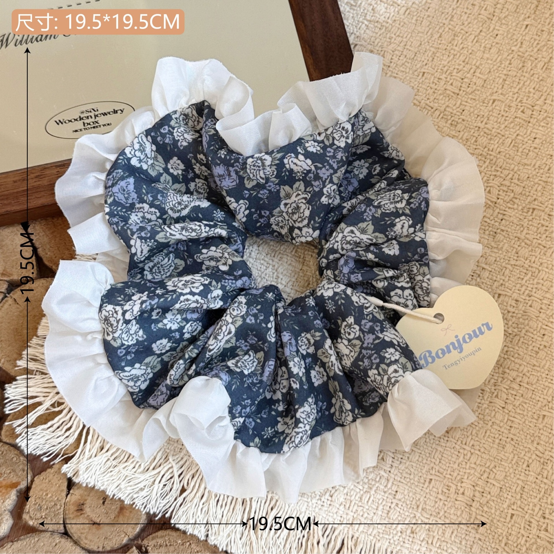 Women's Summer Bow Lace Cloth Ponytail Scrunchie Sweet Pastoral Style