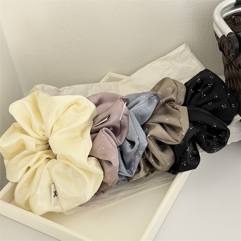 Women's Elegant Ditsy Floral Satin Headband with Large Bow Hair Accessory