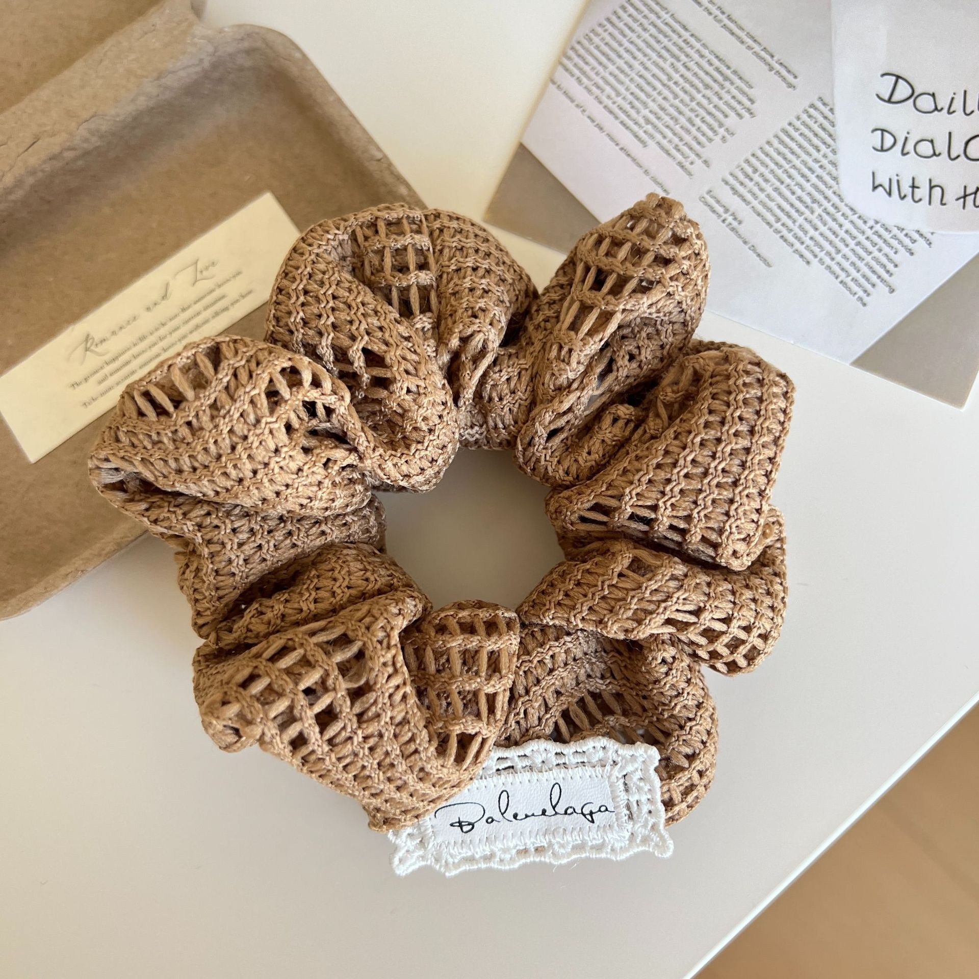 Women's Face-Slimming Extra Large Cloth Bun Scrunchie Solid Color