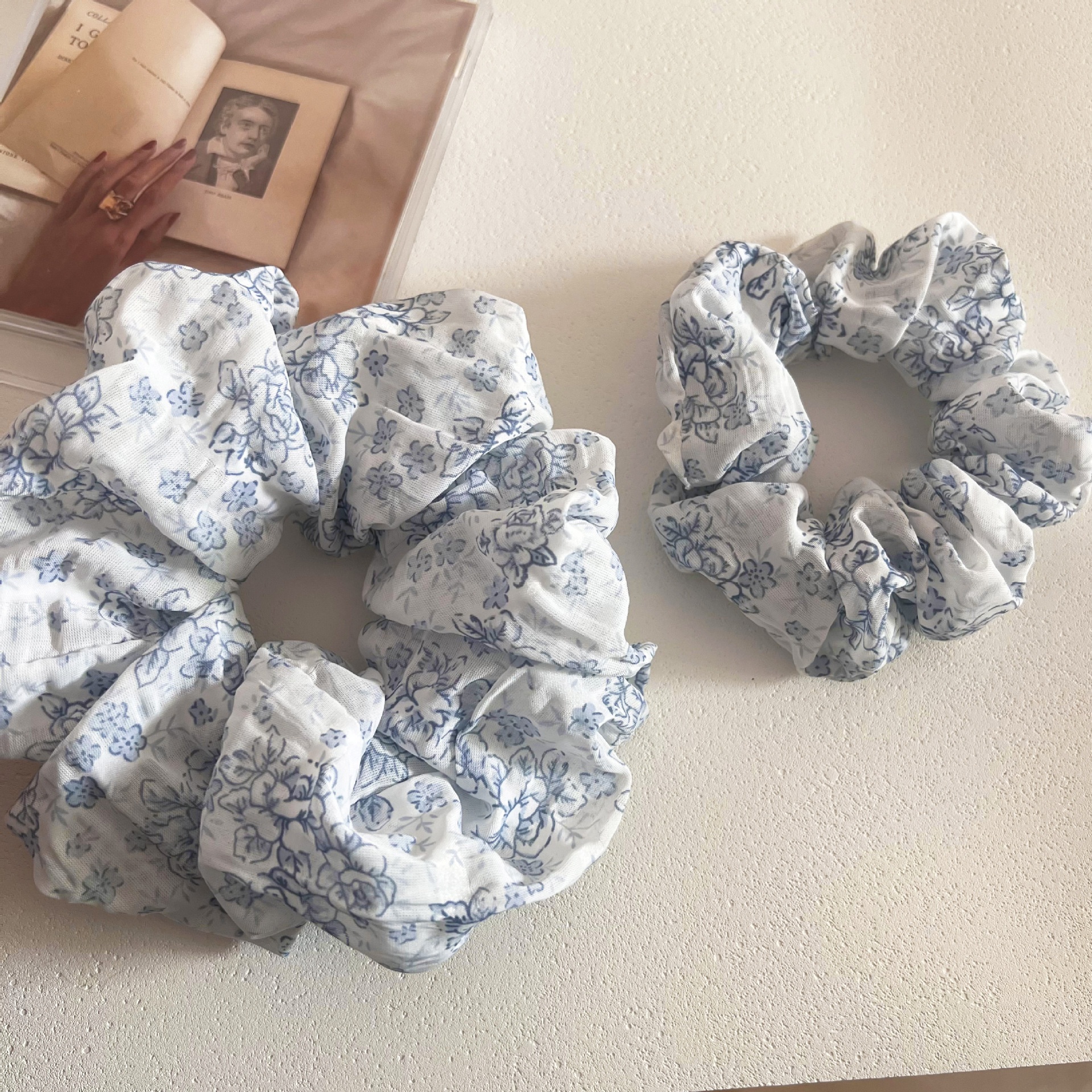 Women's Daily Simple Cloth Hair Tie Vintage Light Blue Ditsy Floral
