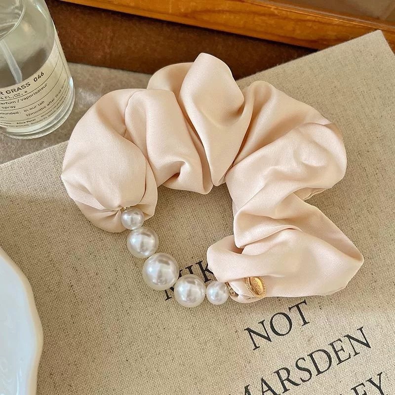 Women's Elegant Fabric Banquet Elastic Hair Band Solid Color