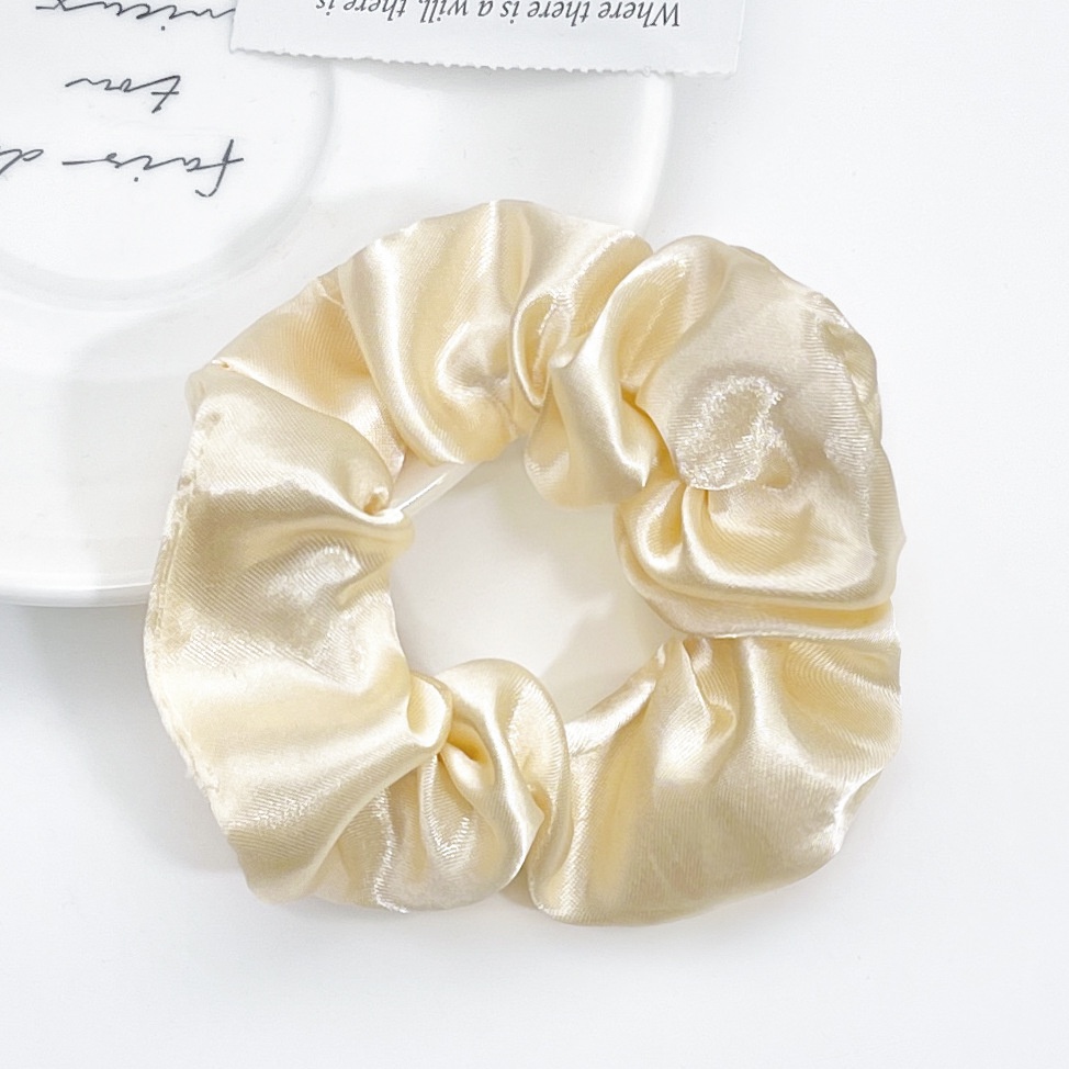 Women's Satin Scrunchie Hair Tie Rubber Band Ethnic Pig Flower Print