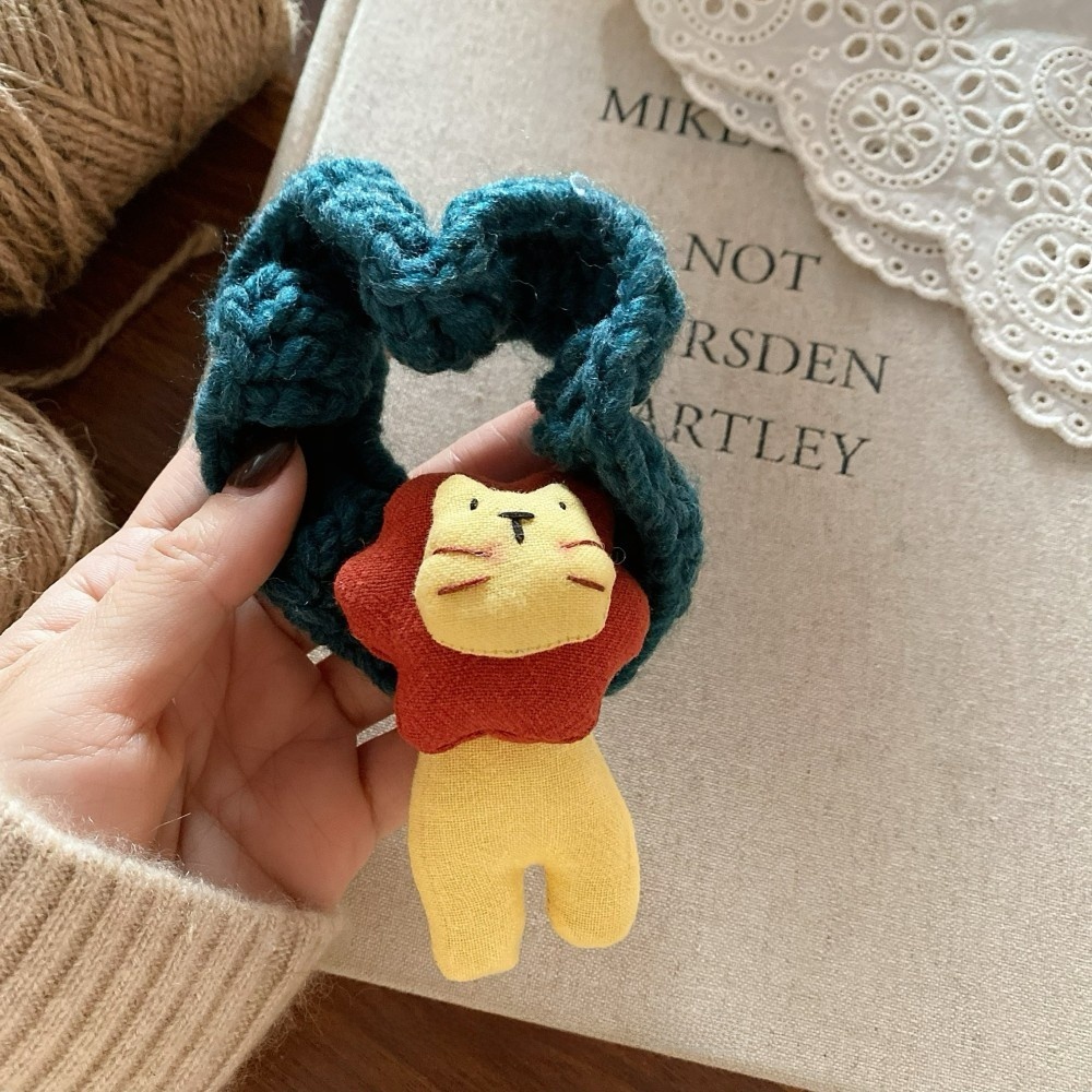 Girls' Autumn Winter Handmade Wool Hair Ties Cartoon Animal