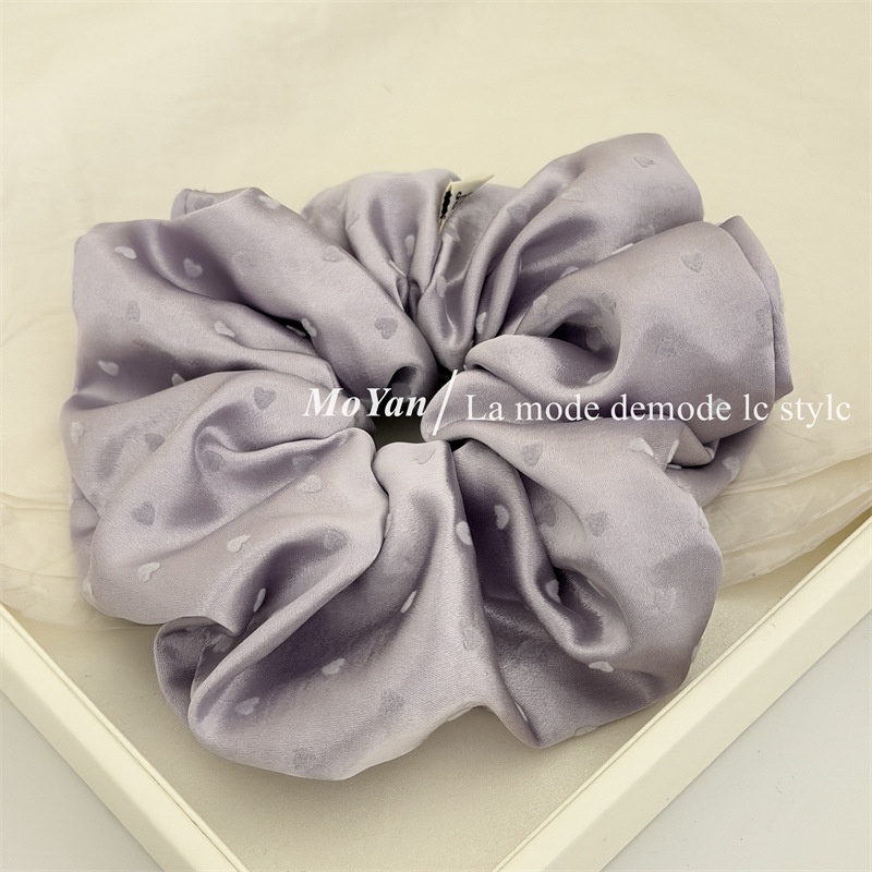 Women's Soft Flocking Heart Shaped Hair Tie For All Seasons Pink