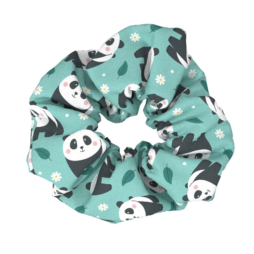 Women's Simple Cloth Hair Ties For Styling Panda Bear Round Dots