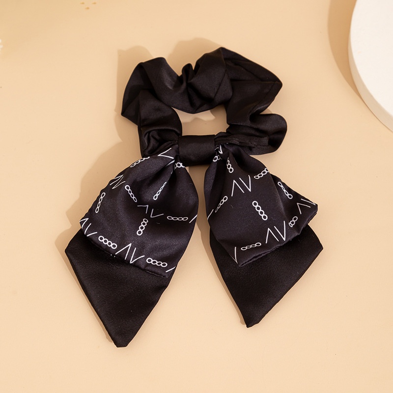 Women's Elegant Large Bowknot Hair Tie Scrunchie Retro French Satin