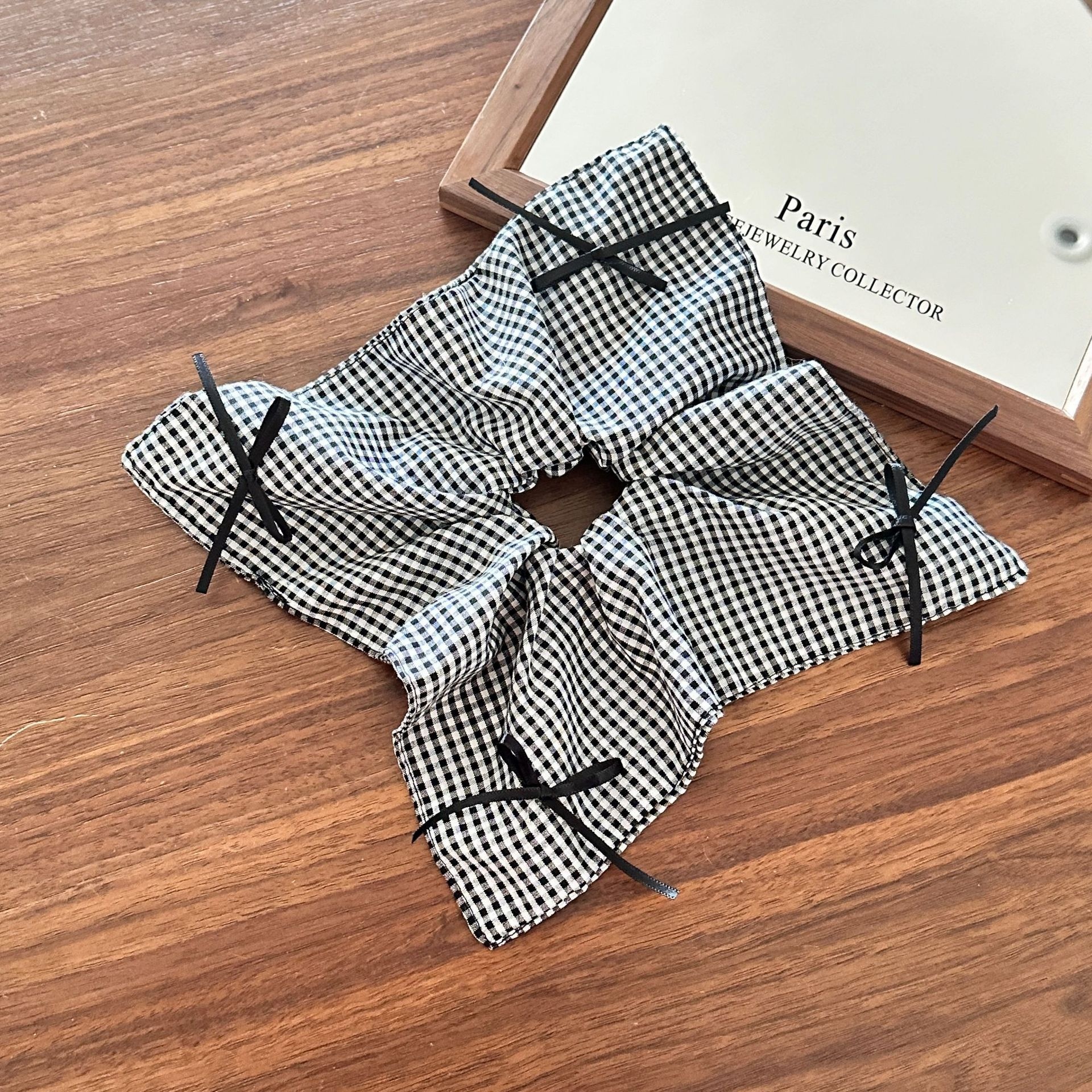 Girls Cloth Scarf Scrunchies Pastoral Fruit Hair Band Rose Red