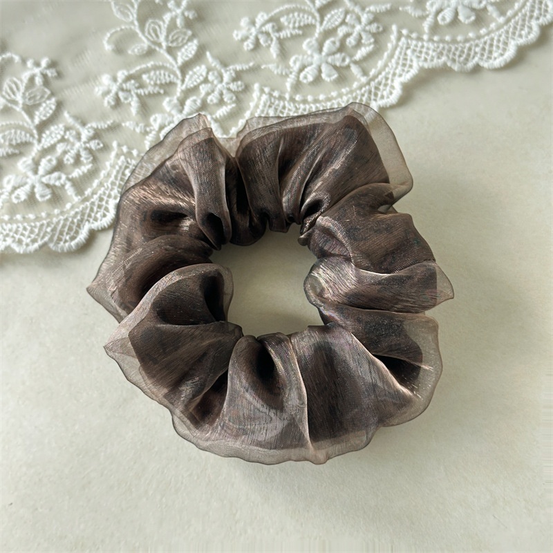 Women's Winter Soft Gauze Hair Tie Accessories Retro Leopard Print