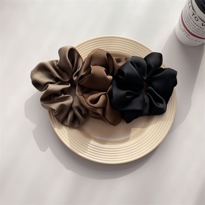 Women's Girls Retro Cloth Hair Tie Scrunchie Solid Color Horse Pattern