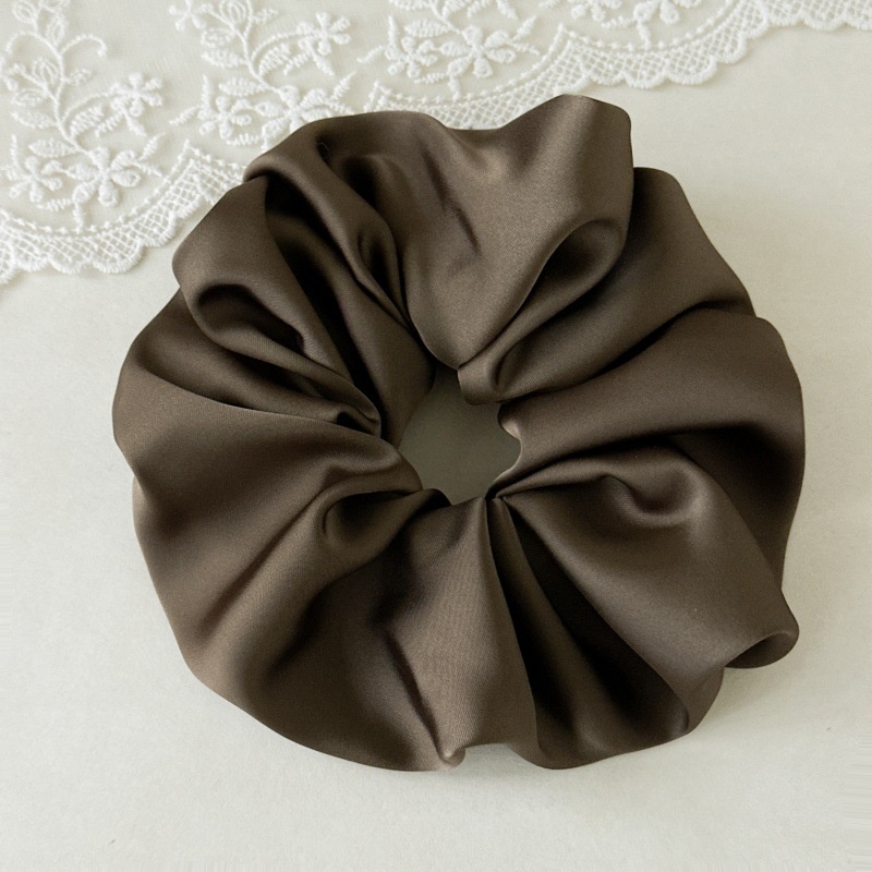 Women's Large Satin Leopard Headband High Elasticity French Style Hair Tie