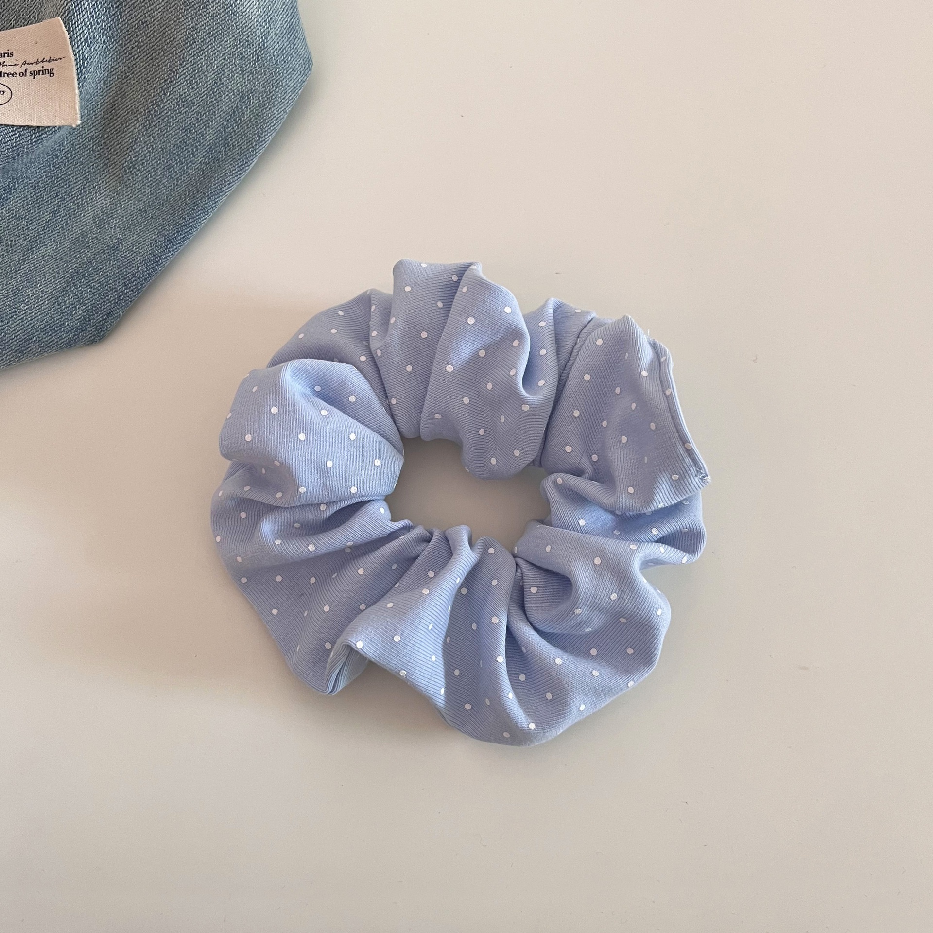 Women's Sweet Floral Polka Dot Cloth Hair Ties for Versatile Low Bun Styling