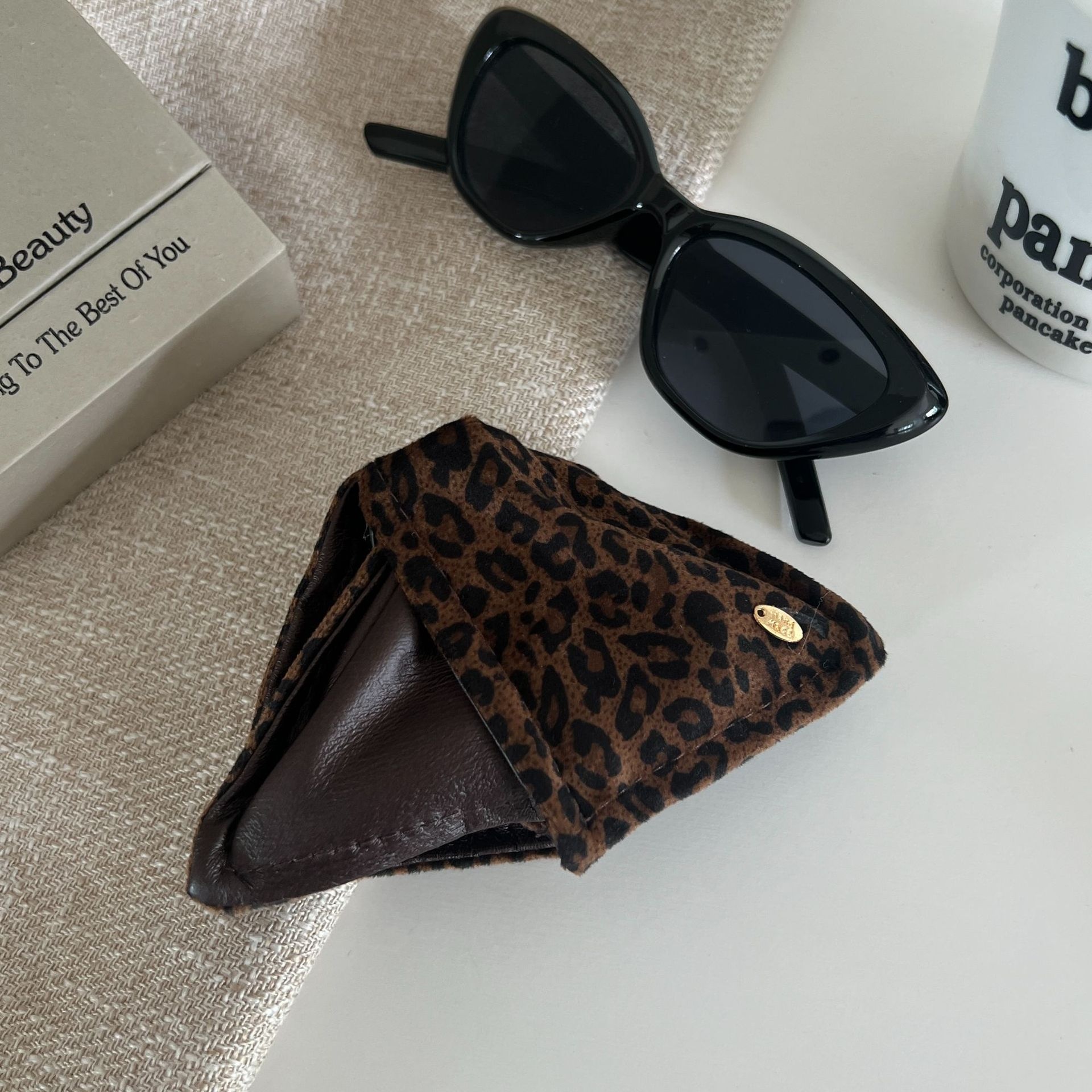 Women's Trendy Leopard Print Splicing Cloth Hair Tie Elastic Scrunchie