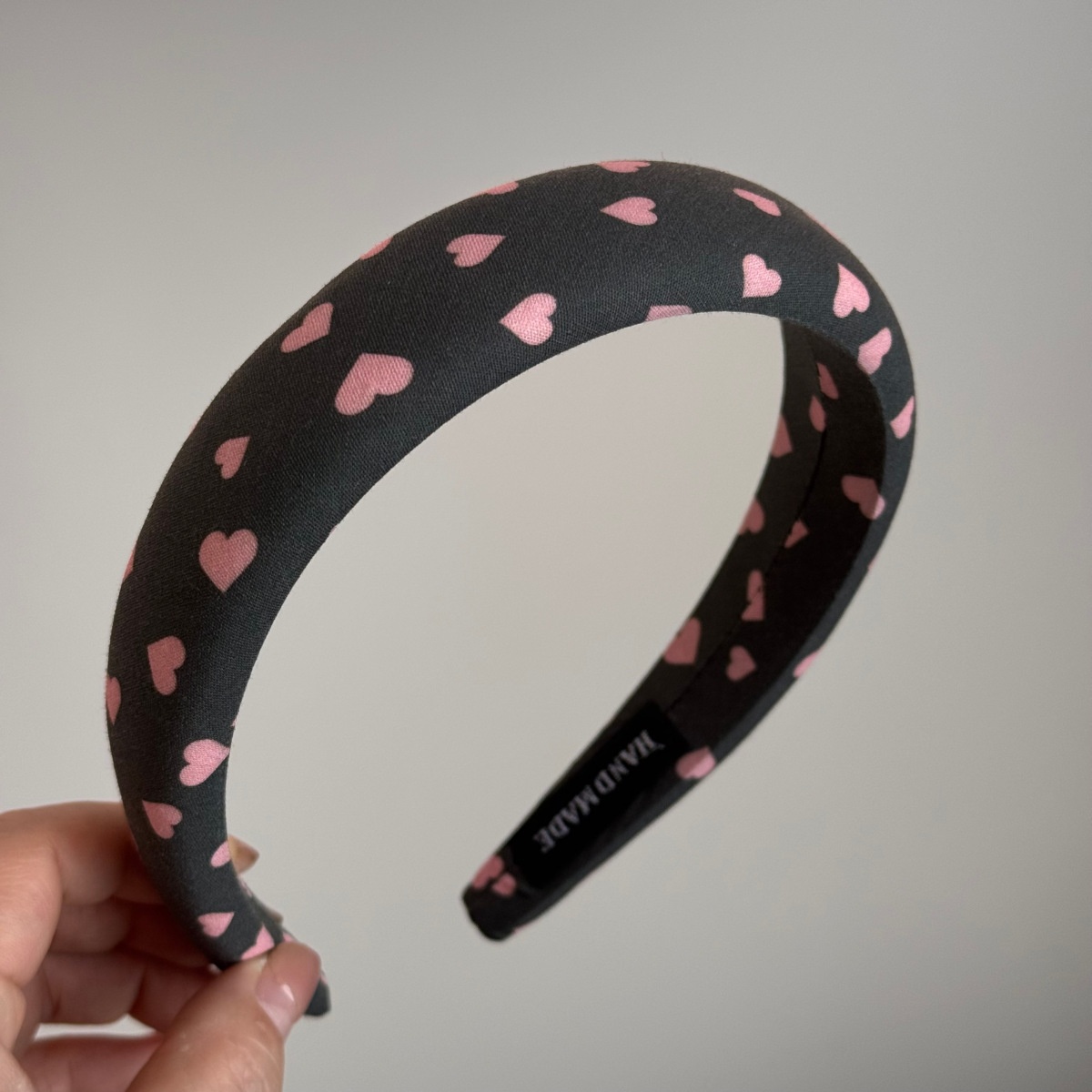 Women's Sweet Soft Cloth Spring Hair Tie Rubber Band Pink Heart Shape