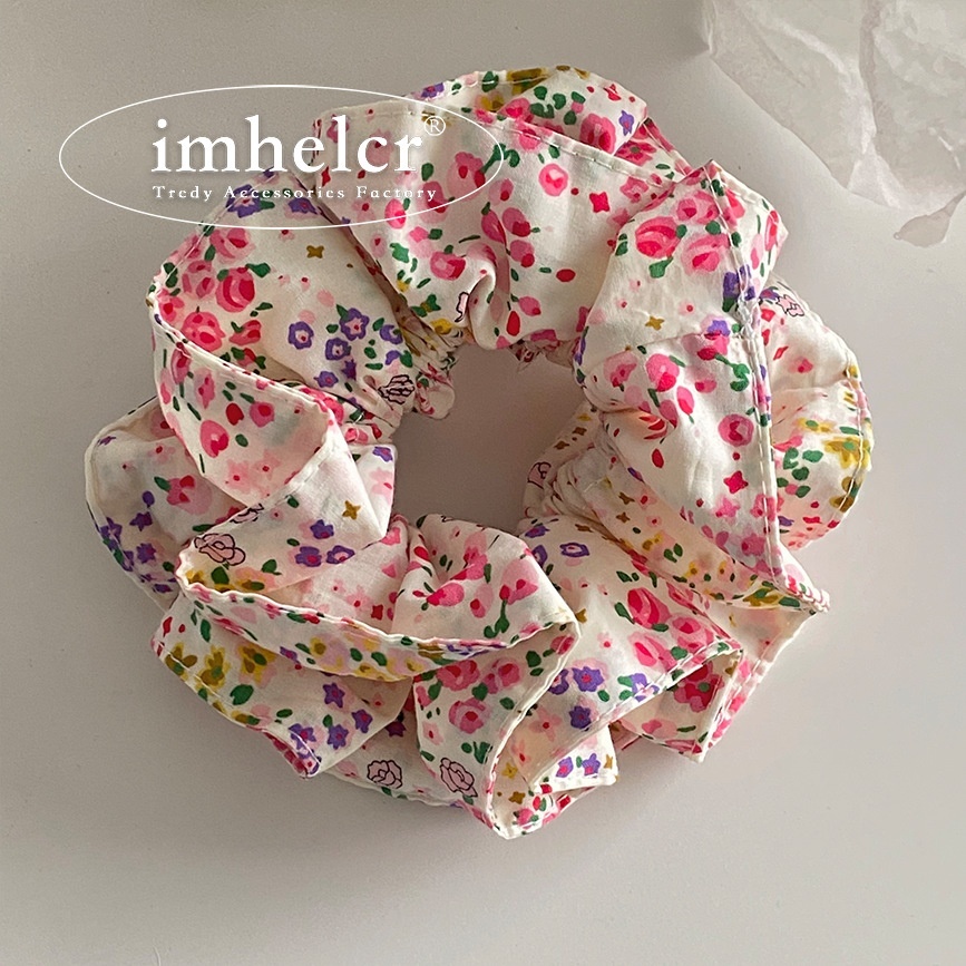Women's Spring Summer Cloth Hair Tie Colorful Pastoral Ditsy Floral