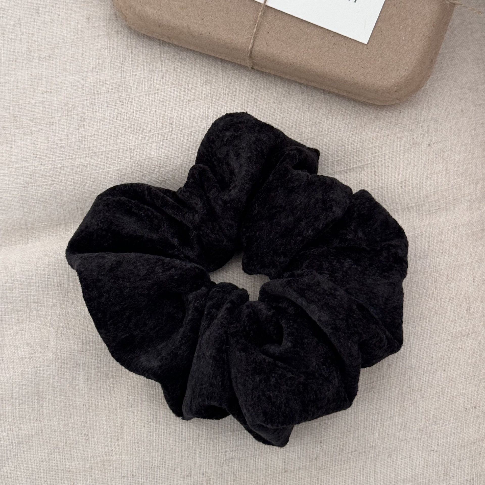 Women's Winter Velvet Hair Tie High Elastic Bun Scrunchie Solid Color
