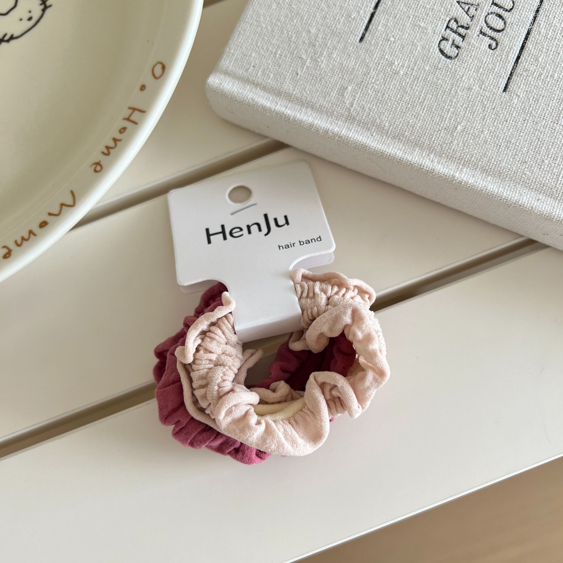 Women's Elegant Fabric Hair Tie High Elasticity Simple Solid Color Band