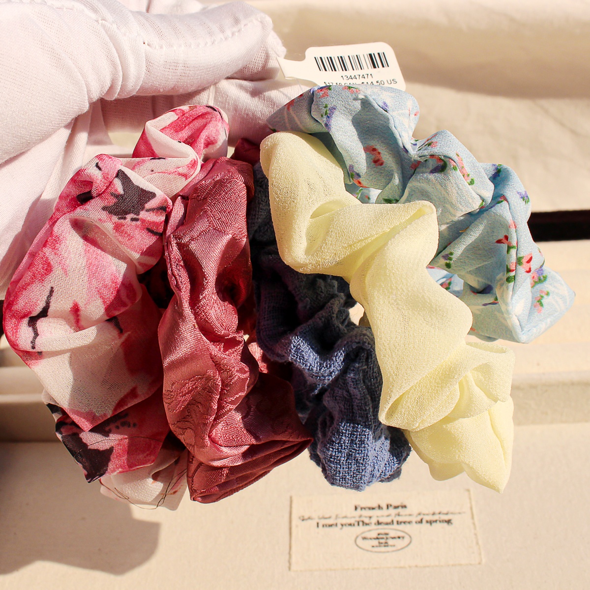 Women's Beach Chiffon Hair Scrunchies Multicolor Daisy Floral