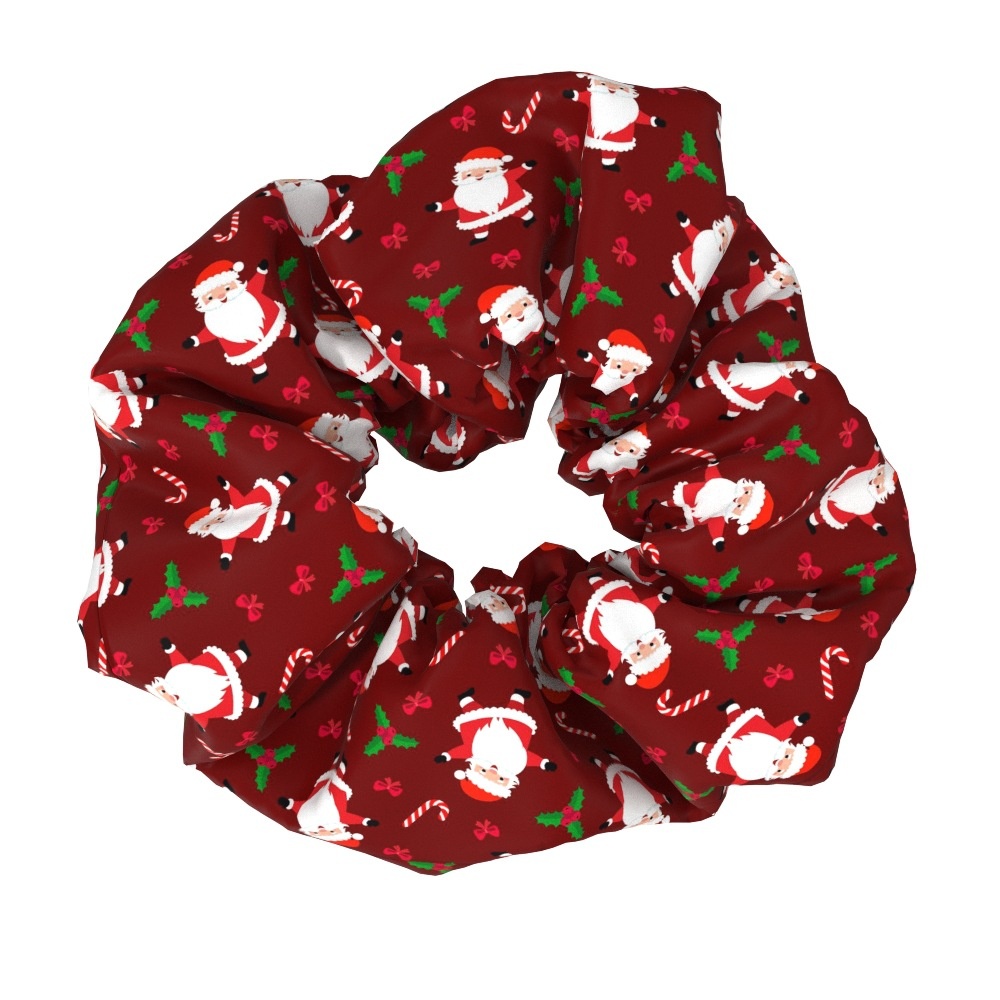 Women's Large Bow Hair Ties Festive Christmas Tree Pattern Cloth Headwear