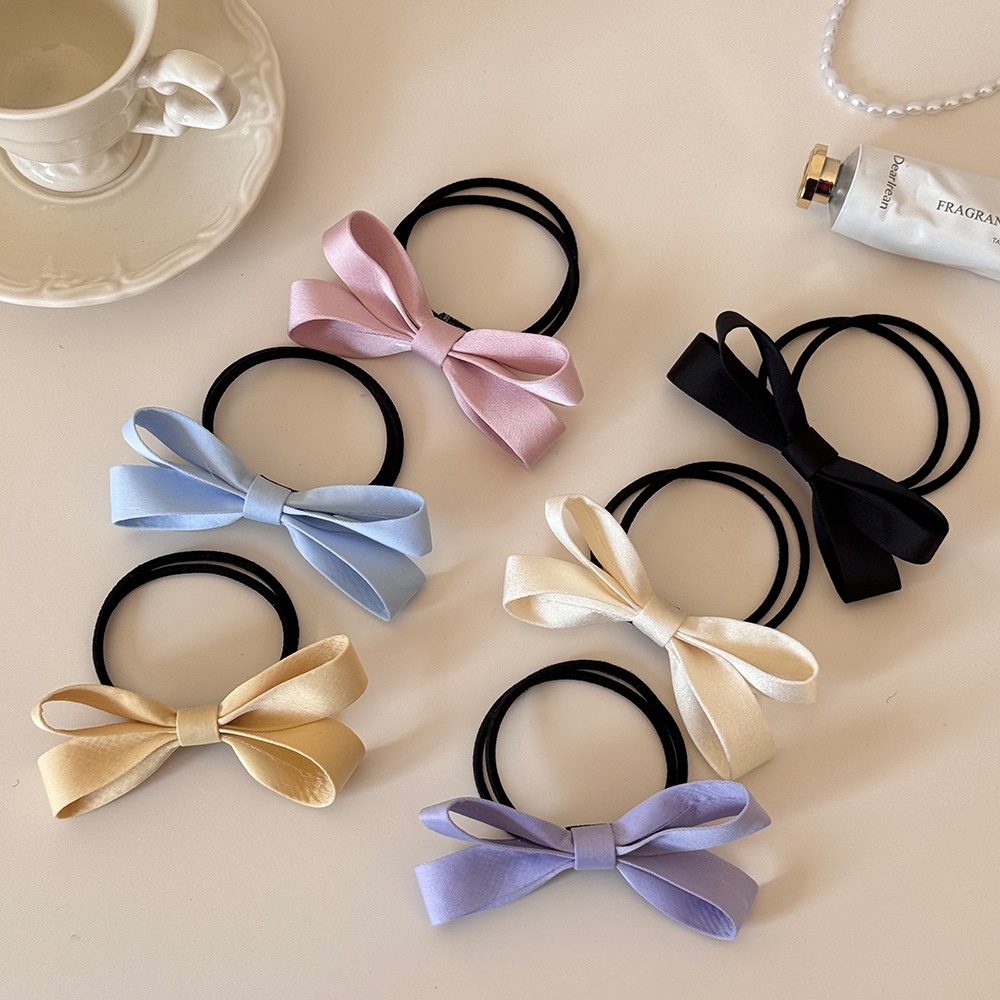 Women's Comfortable Soft Polyester Everyday Bow Knot Hair Tie Pink