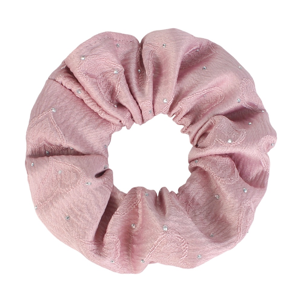 Women's Simple Rhinestone Denim Bubble Braid Hair Tie Spring Light Blue