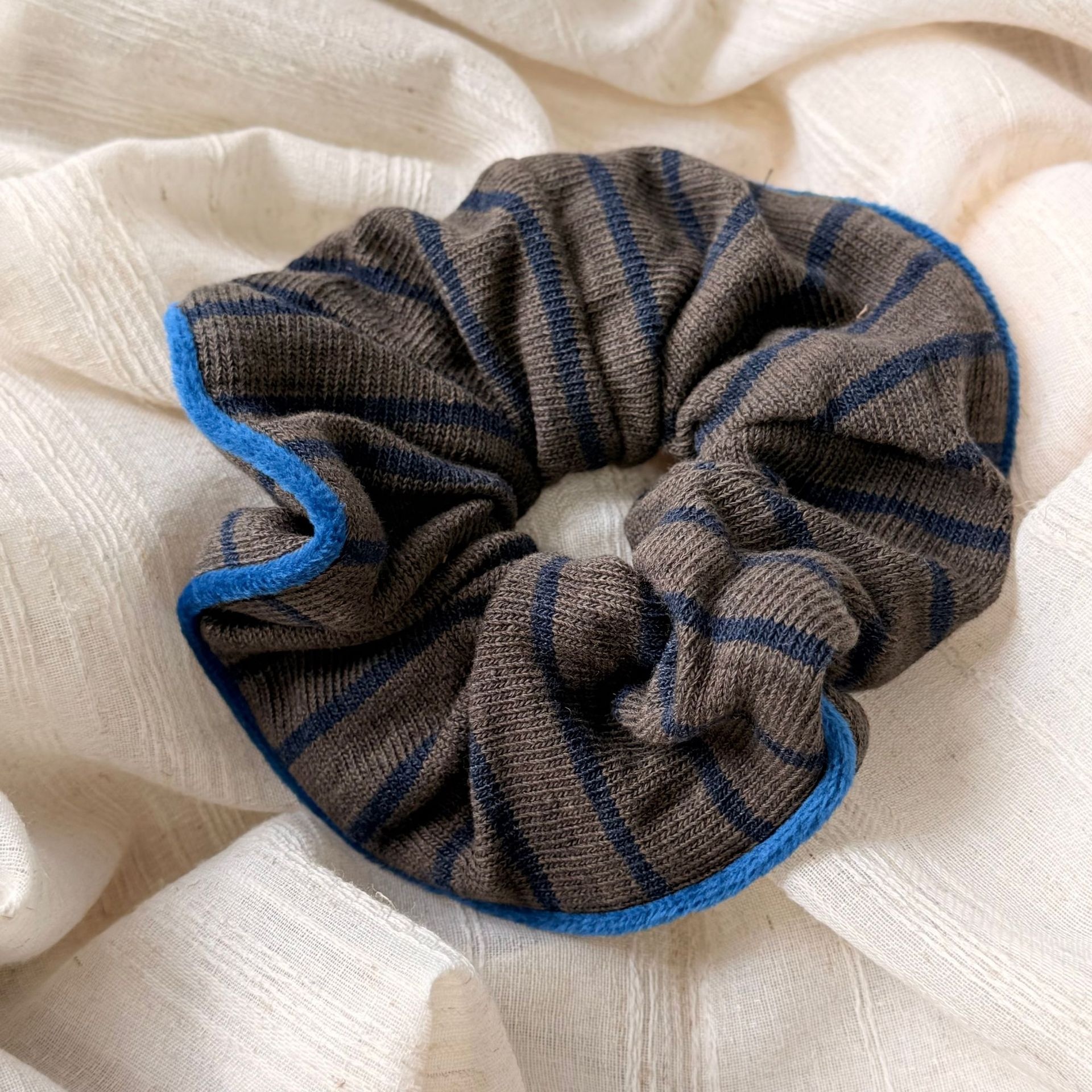 Women's Elastic Knitted Cloth Ponytail Hair Bands Vintage Patchwork Leopard