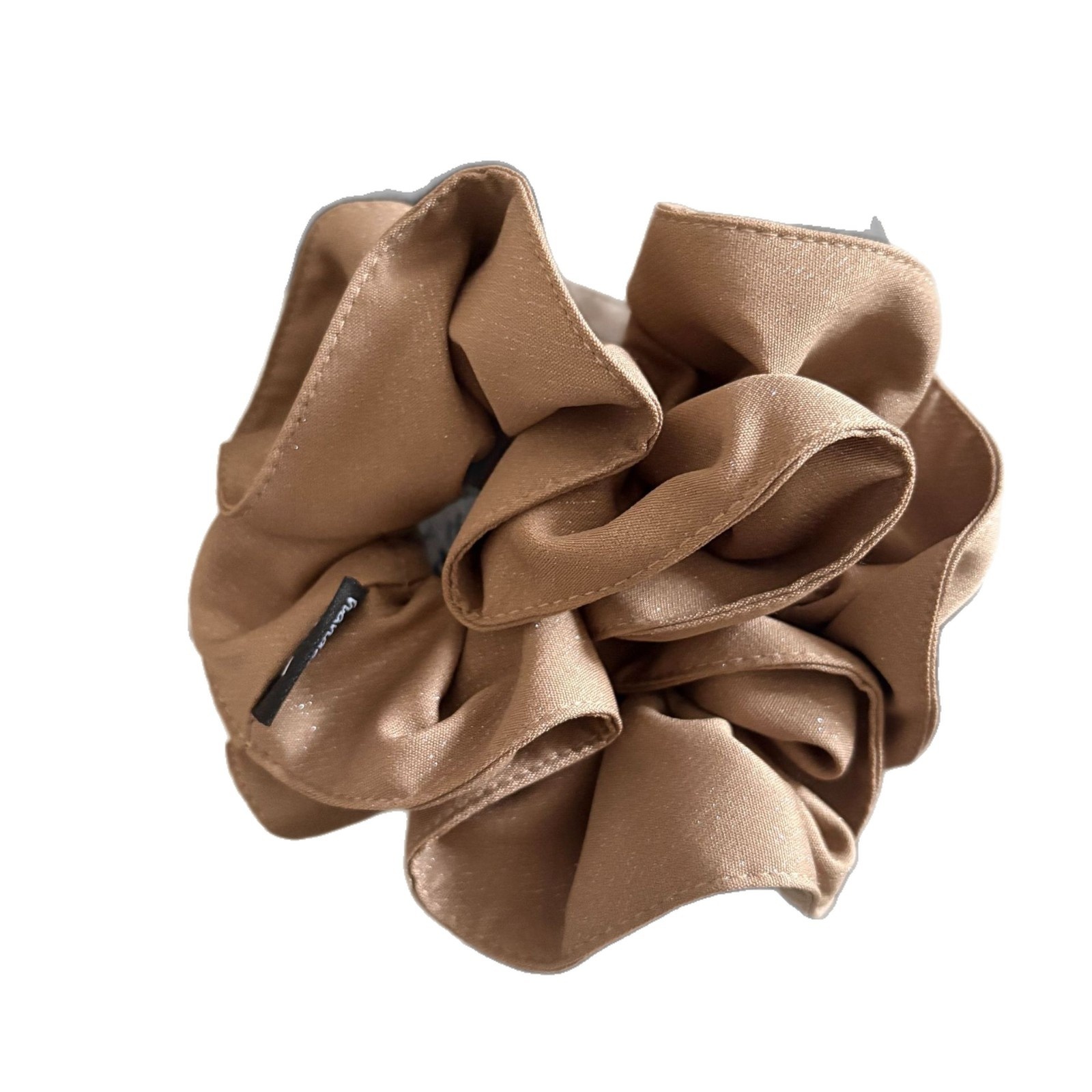 Women's Elegant Solid Color Satin Hair Tie, Chic Spring Accessory in Black