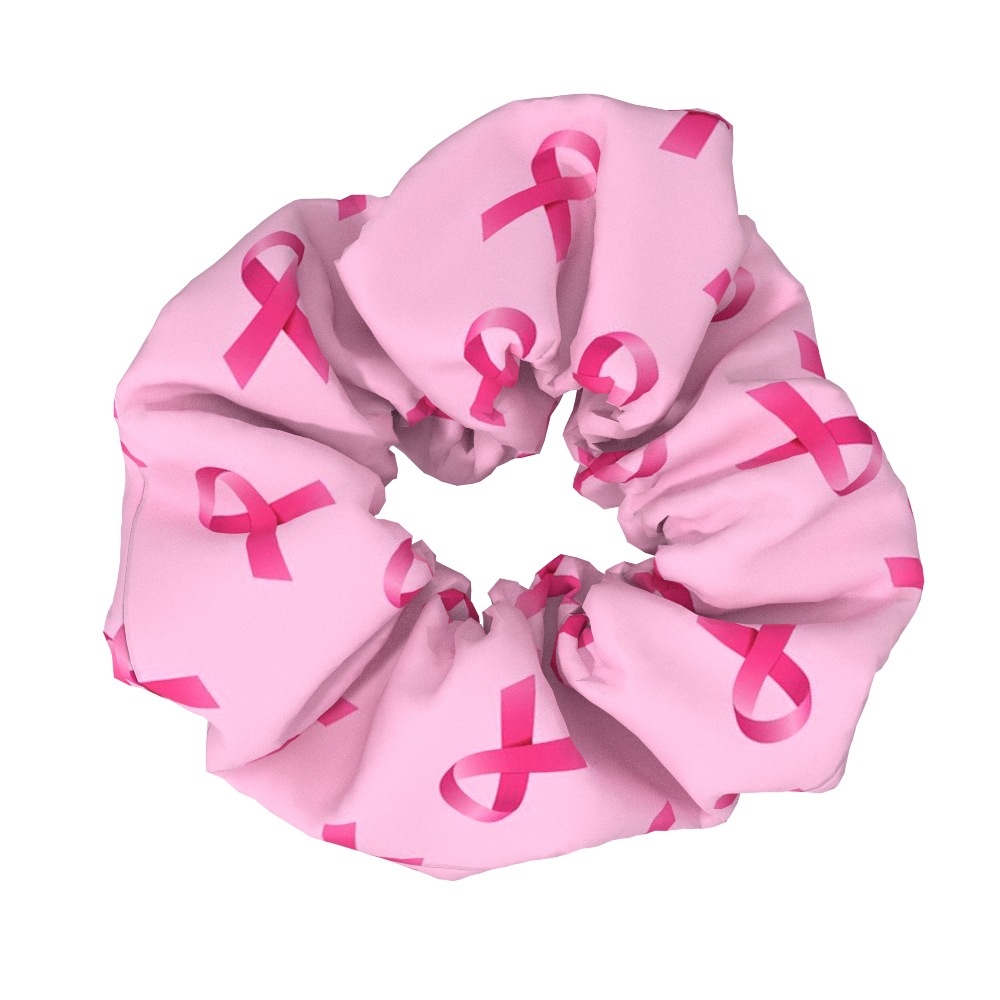 Women's Sweet Pink Ribbon Hair Ties Handmade Irregular Cloth Scrunchies