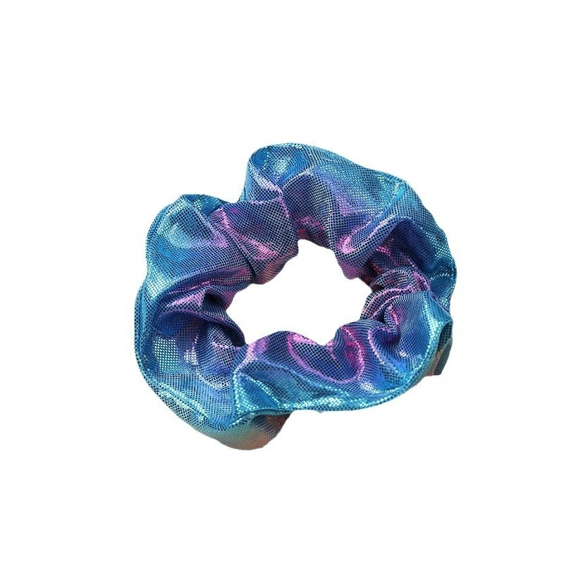 Women's Sparkly Large Bowknot Cloth Hair Tie Laser AB Rainbow