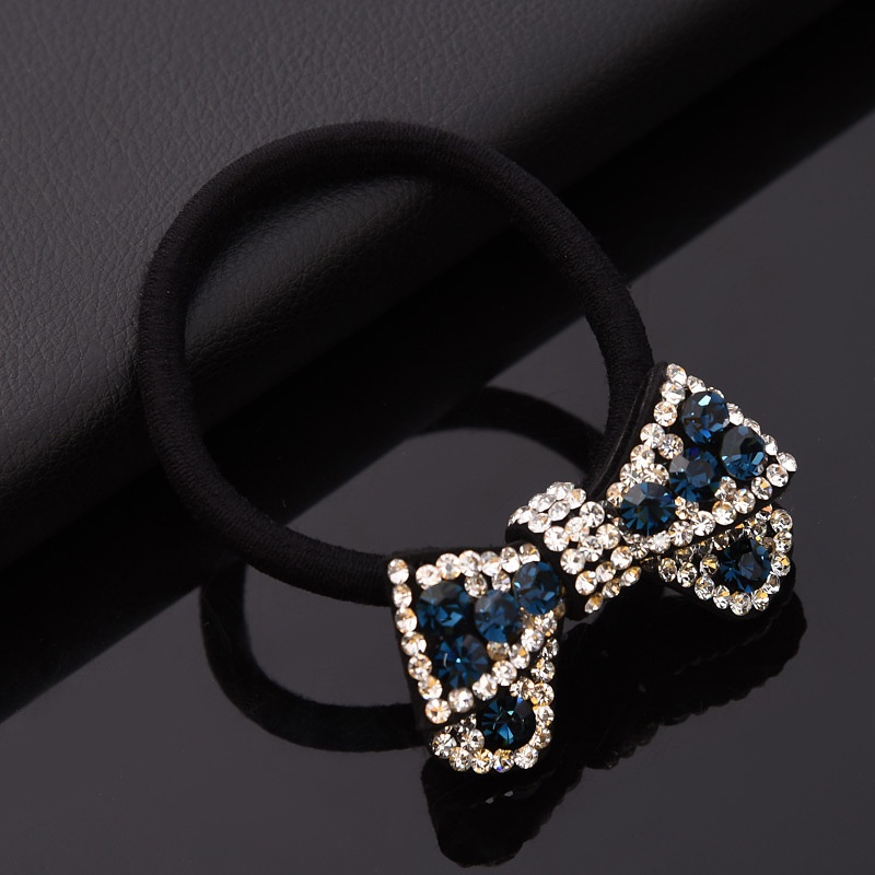 Ladies Elegant Party Hairband Hair Tie Rhinestone Cloth Bowknot