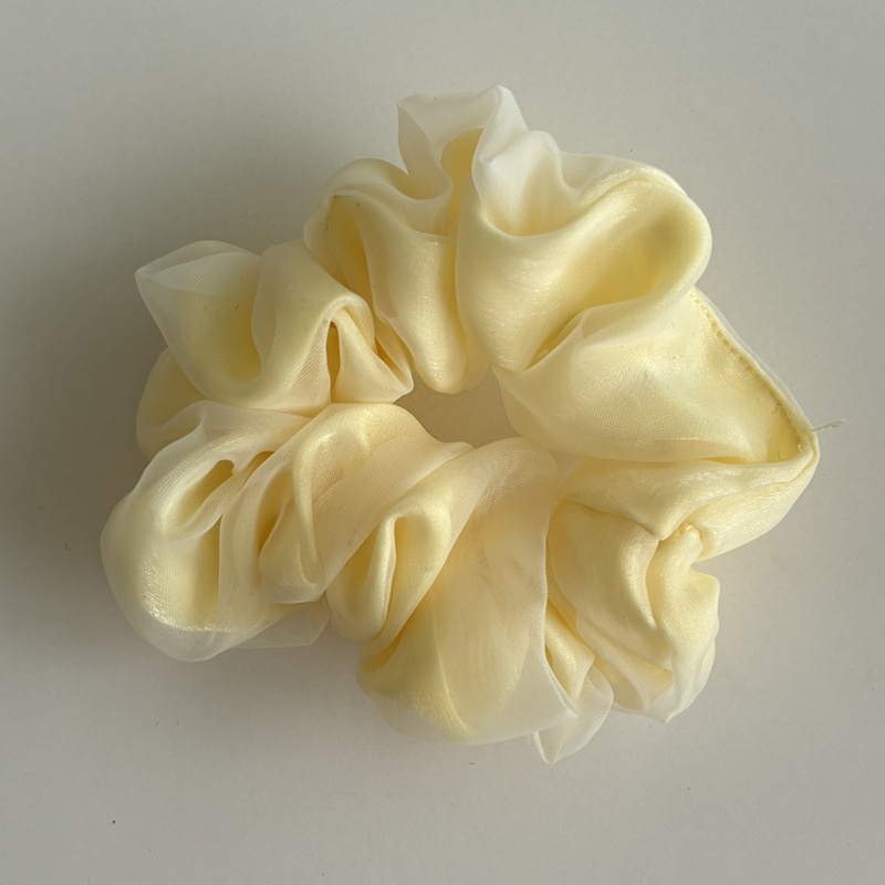 Women's Elegant Double Layer Mesh Hair Tie Gentle Gauze Ponytail for Thin Hair