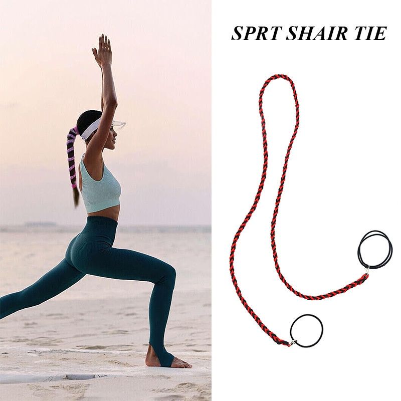 Women's Handmade Nylon High Ponytail Twist Braid Hair Tie Colorful