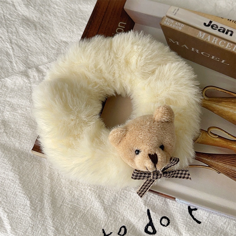 Women's Sweet Cloth Hair Tie for Holiday Street Solid Color Leopard