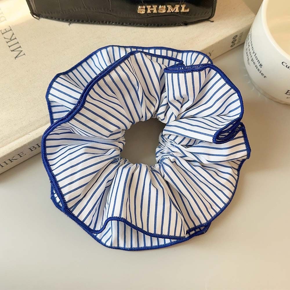 Women's Elegant Pleated Cloth Hair Tie Solid Color Minimalist Daily Scrunchie