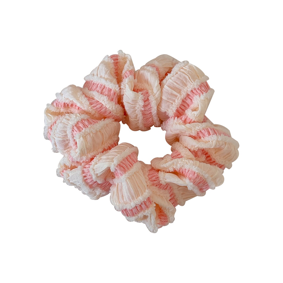 Women's Sweet Daily Soft Plush Polyester Hair Tie Yellow Color Block