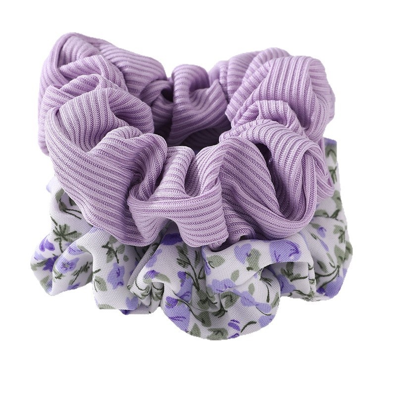Women's Daily Cute Fabric Hair Scrunchies 2-Piece Set Ethnic Floral