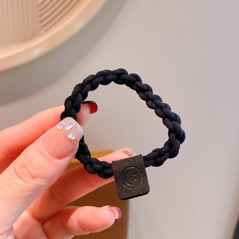 Women's All-Season High Elasticity Cloth Hair Tie Minimalist Smiley Face