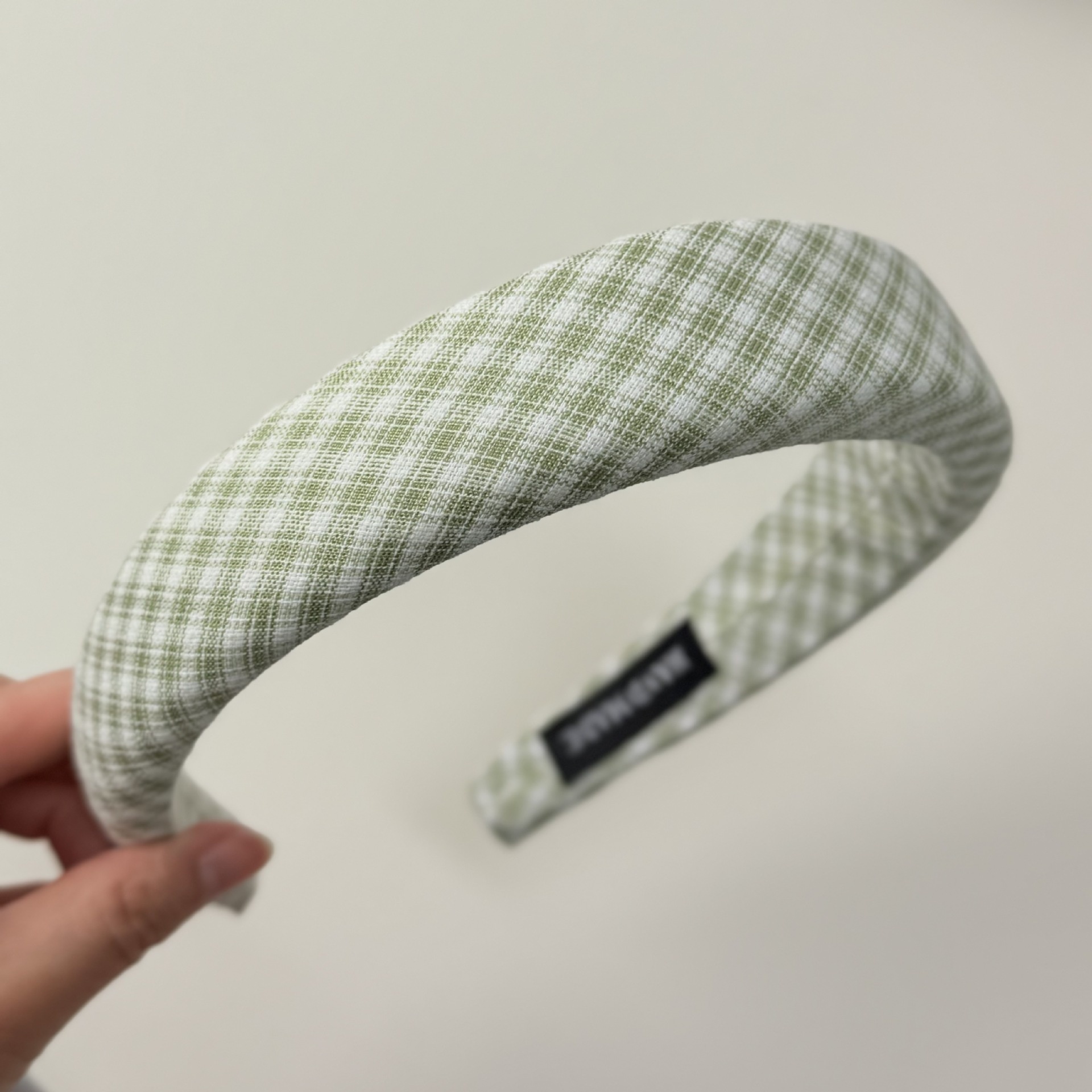 Women's Spring Cloth Bubble Braid Hair Rope Accessory In Green Plaid