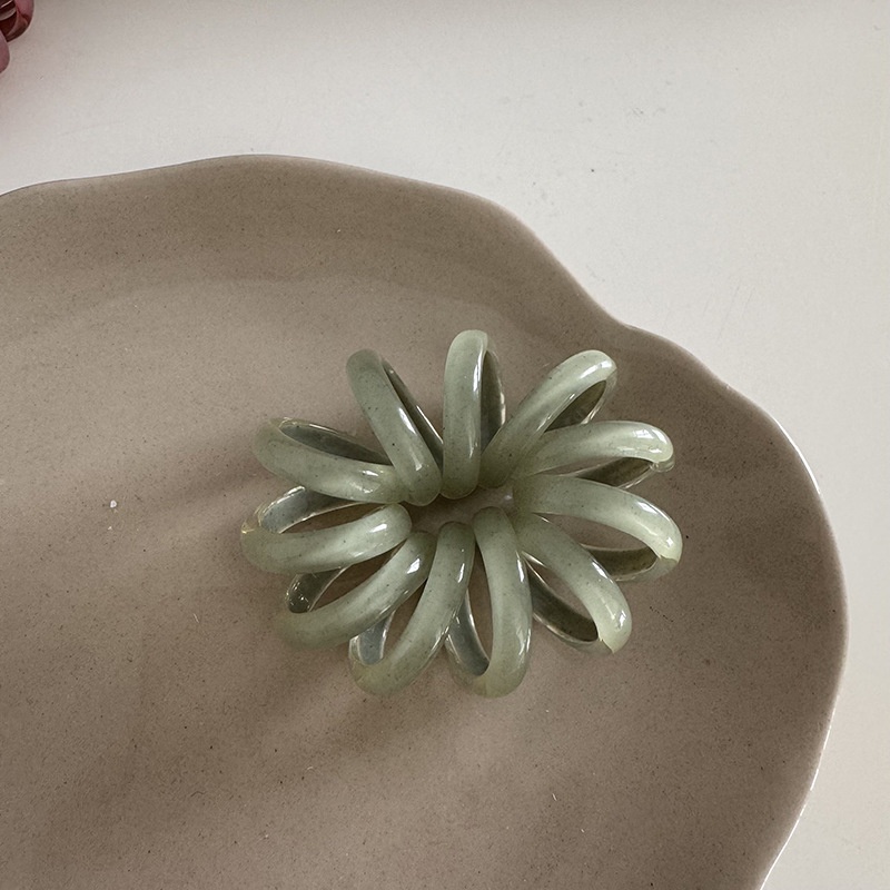 Women's Handmade Spiral Phone Line Hair Tie Colorful Fresh Soda