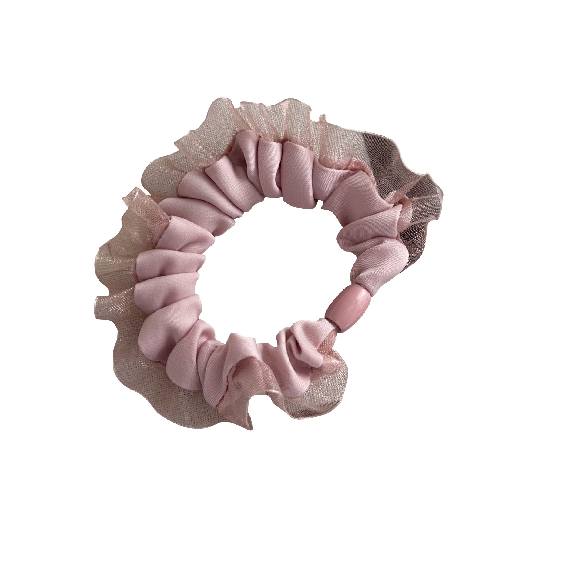 Women's High Elastic Mesh Hairband Low Ponytail Fixer Beige Pink Black