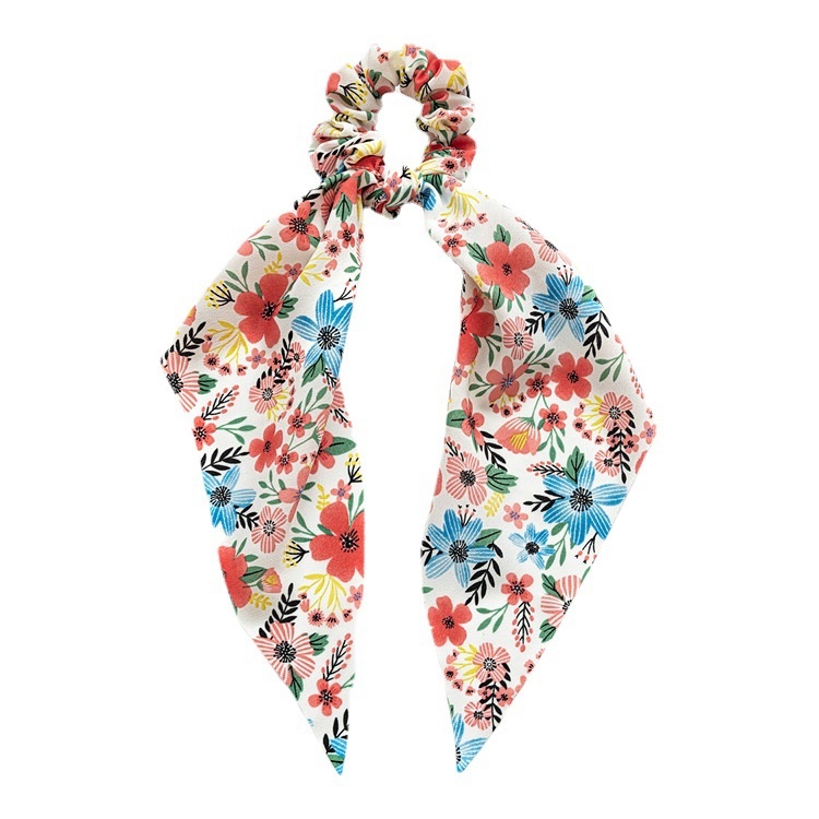 Women's Sweet Fabric Ribbon Hair Tie For Shopping Ditsy Floral