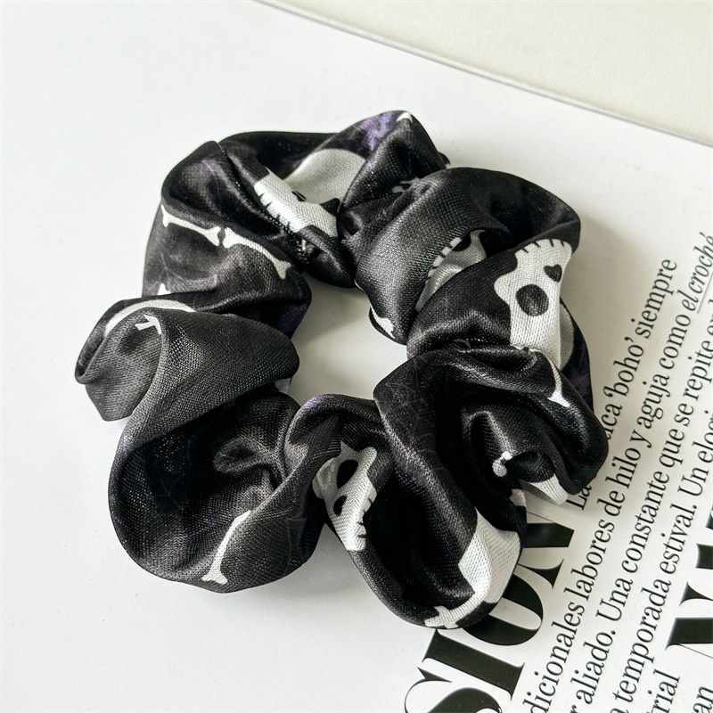 Women's Party Cloth Hair Scrunchie Funny Halloween Pumpkin Print