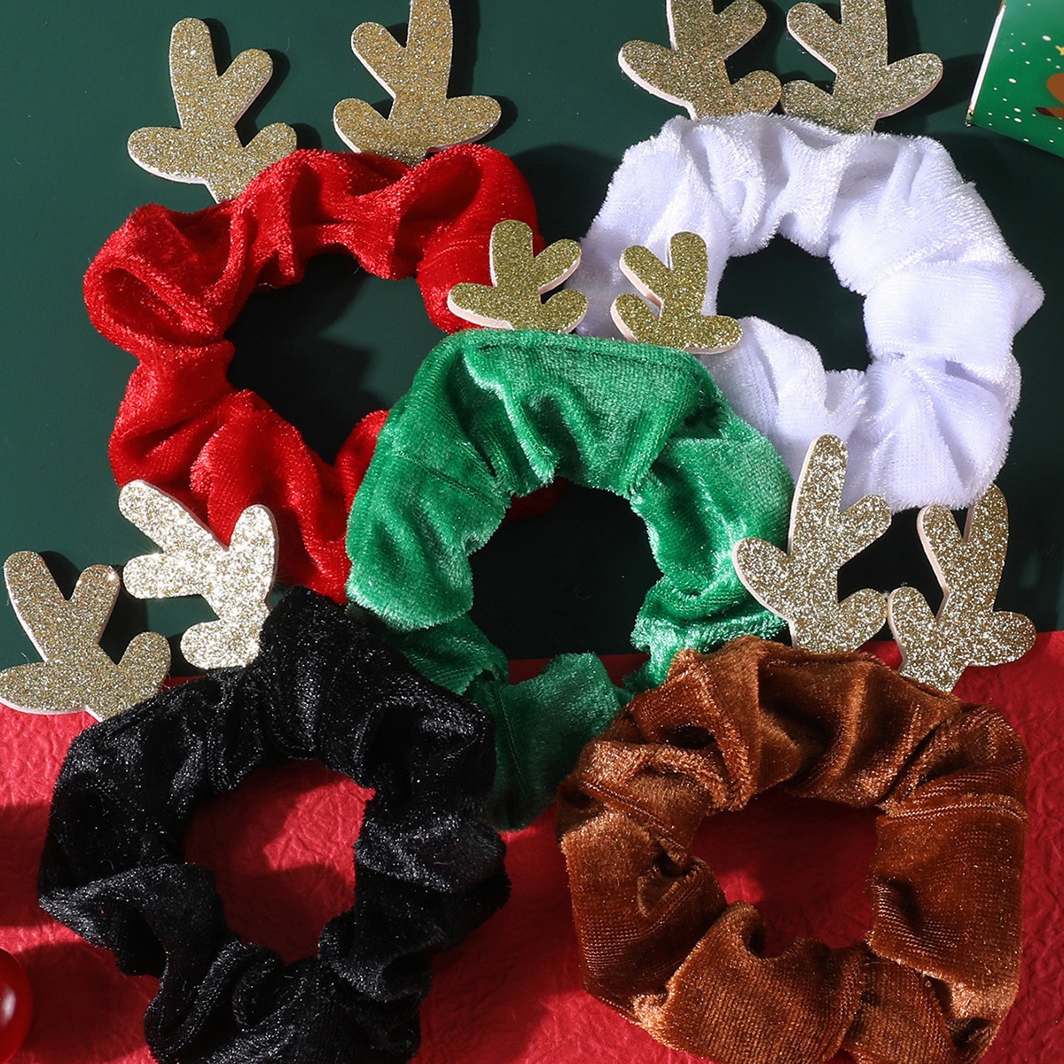 Women's High Elastic Plush Winter Hair Ties Festive Christmas Deer